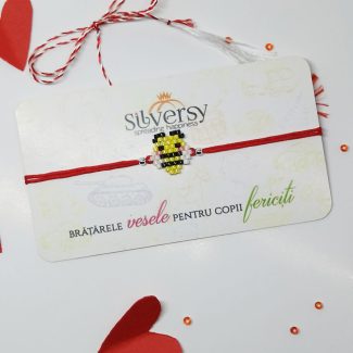 Brățară mărțișor pentru copii, accesoriu delicat din mărgele, ideal pentru 1 Martie.