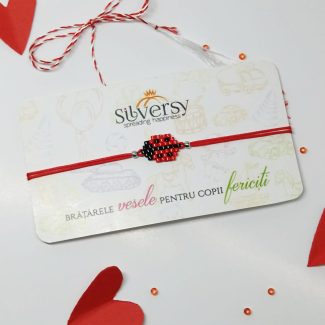 Brățară mărțișor pentru copii, accesoriu delicat din mărgele, ideal pentru 1 Martie.