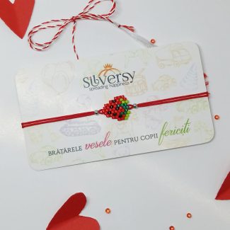 Brățară mărțișor pentru copii, accesoriu delicat din mărgele, ideal pentru 1 Martie.