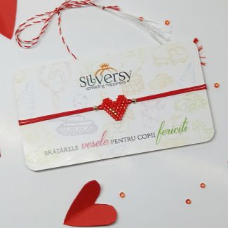Brățară mărțișor pentru copii, accesoriu delicat din mărgele, ideal pentru 1 Martie.