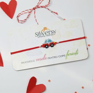 Brățară mărțișor pentru copii, accesoriu delicat din mărgele, ideal pentru 1 Martie.