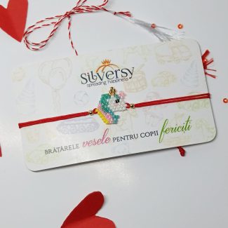 Brățară mărțișor pentru copii, accesoriu delicat din mărgele, ideal pentru 1 Martie.